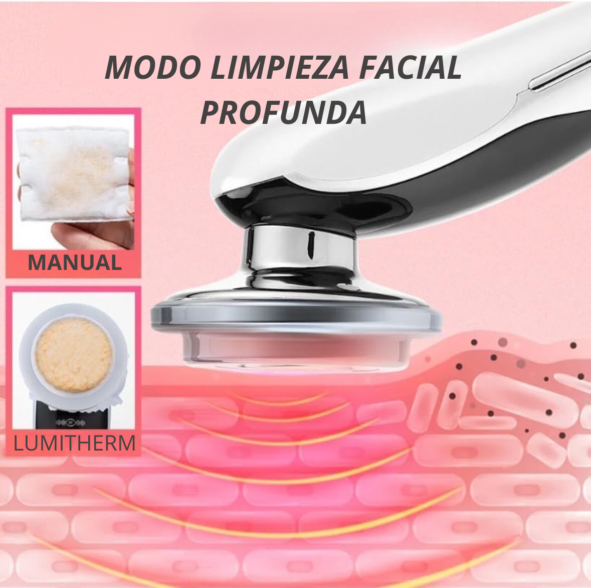 Masajeador Facial, transforma tu rutina en un ritual de lujo con LumiTherm, el dispositivo que combina belleza, bienestar y resultados visibles